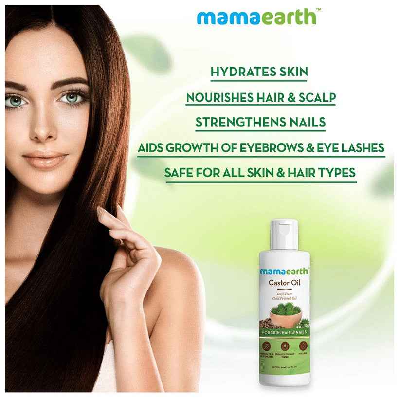 Mamaearth Castor Oil For Skin , Hair and Nails