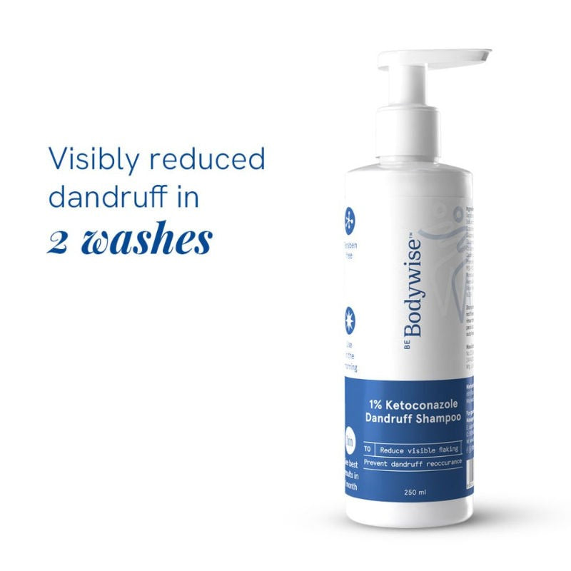 BeBodywise 1% Ketoconazole Dandruff Shampoo For Smooth &amp; Frizz Free Hair