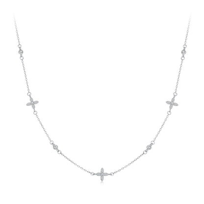 925 Sterling Silver White Gold Plated CZ Pendant Necklace for Women  DestGlow