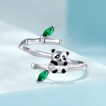 925 Sterling Silver Enamel White Gold Pave Set CZ Ring  DestGlow