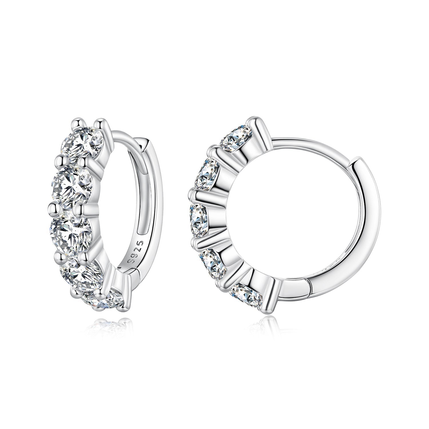 925 Sterling Silver 0.20 Carat Moissanite Earrings for Women  DestGlow