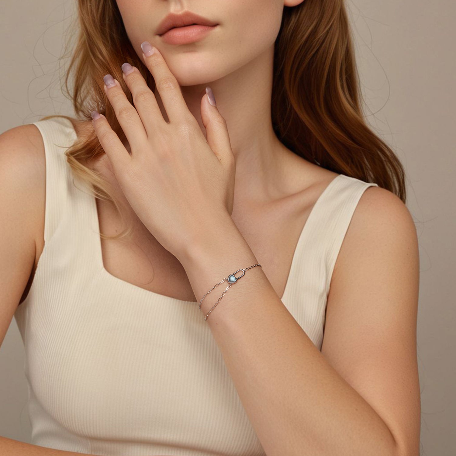 925 Sterling Silver Aquamarine Bracelet for Women  DestGlow