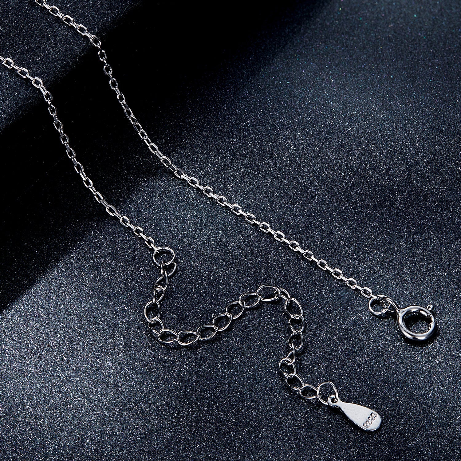 925 Sterling Silver Moissanite Necklace 39cm+5cm Length for Women  DestGlow