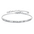 925 Sterling Silver White Gold Plated Bracelet 15+6cm for Women  DestGlow