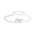 925 Sterling Silver Bracelet with Pave Setting CZ and White Gold Plating  DestGlow