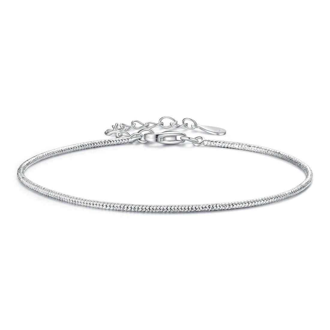925 Sterling Silver Plated White Gold Adjustable Bracelet for Women  DestGlow