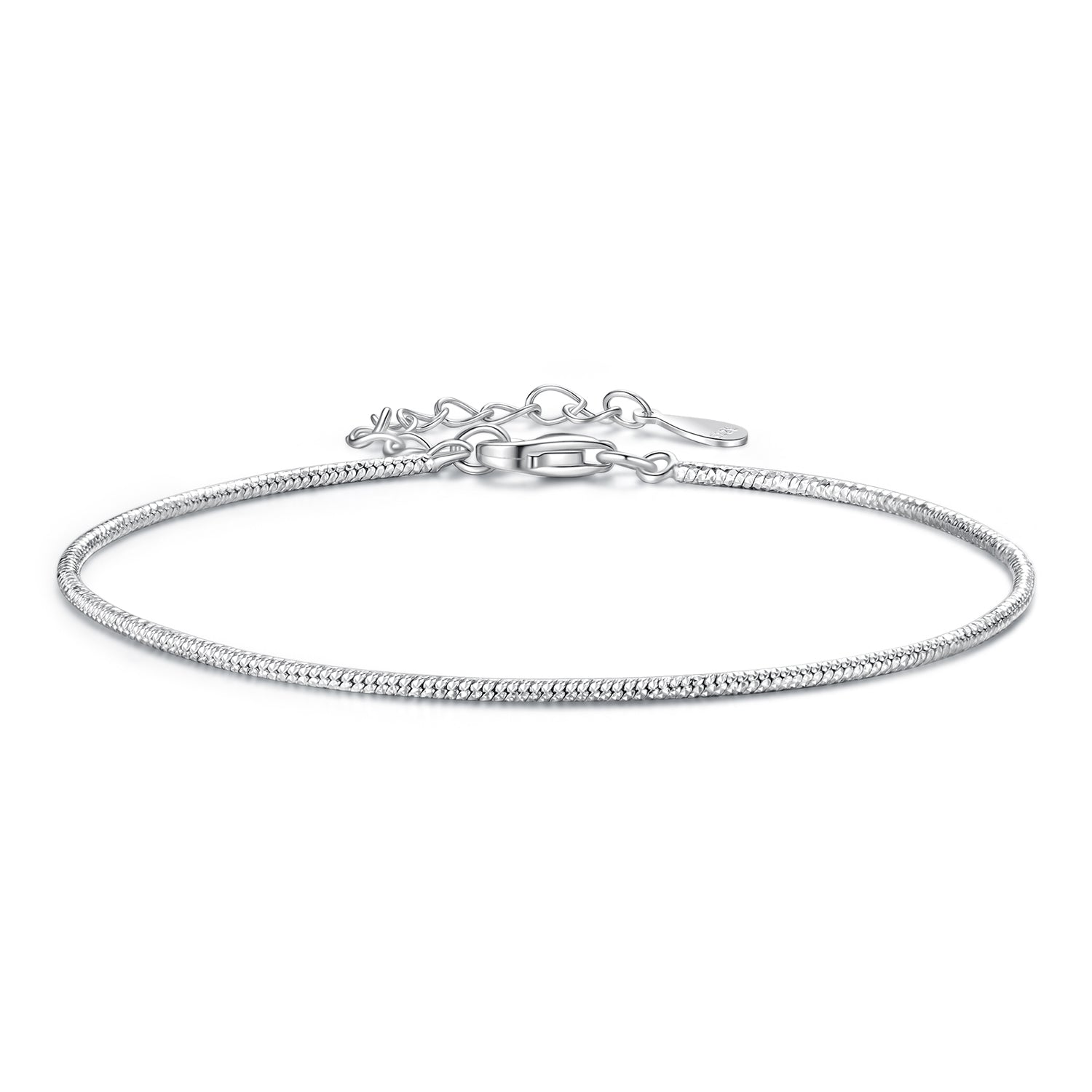 925 Sterling Silver Plated White Gold Adjustable Bracelet for Women  DestGlow