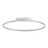 925 Sterling Silver Plated White Gold Adjustable Bracelet for Women  DestGlow
