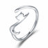 925 Sterling Silver Plated Platinum Ring 0.20cm Width for Women  DestGlow