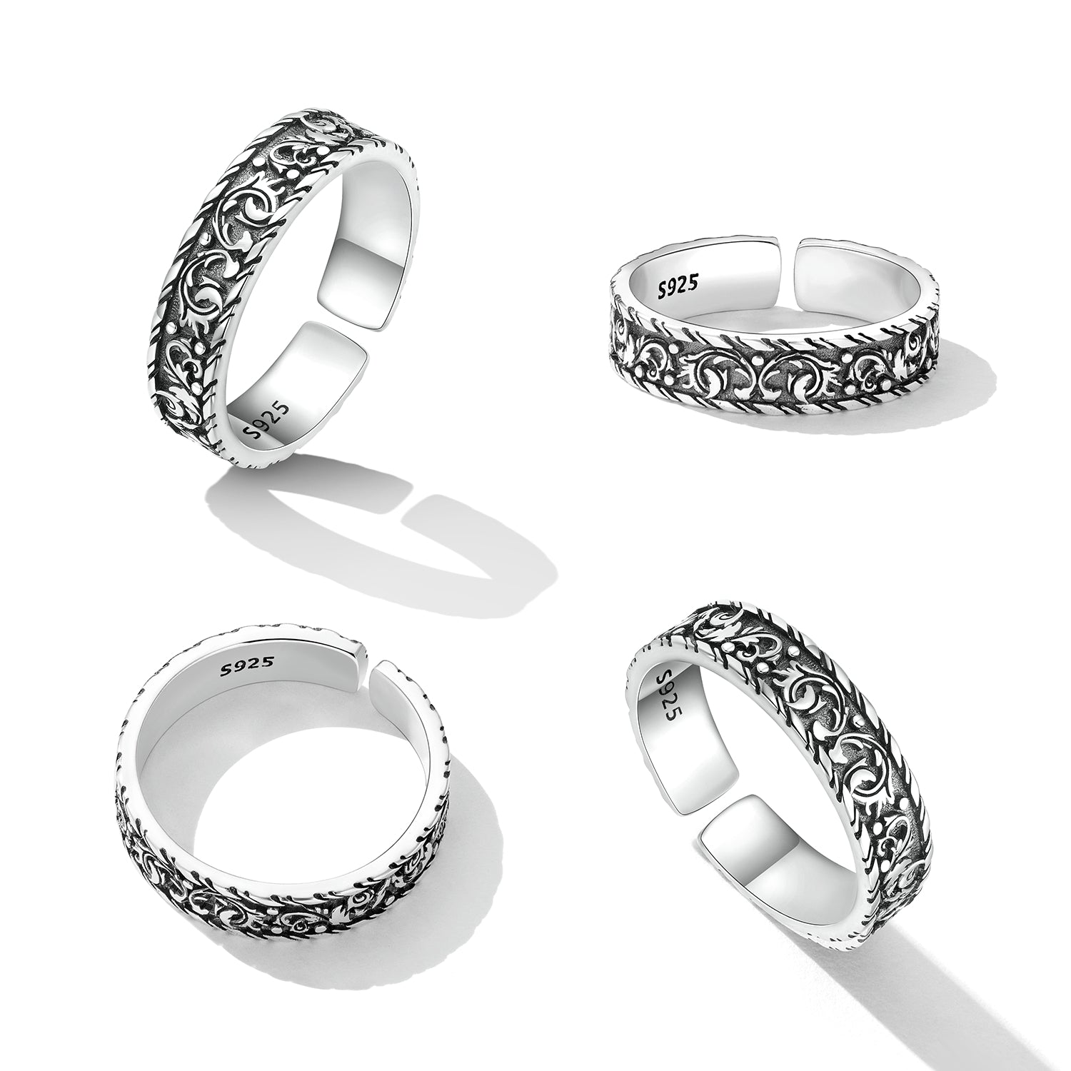 925 Oxidized Silver 0.5cm Ring  DestGlow