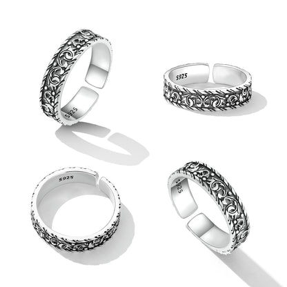 925 Oxidized Silver 0.5cm Ring  DestGlow