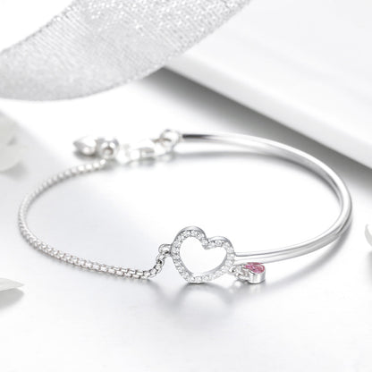 925 Sterling Silver Bracelet 19cm for Women  DestGlow