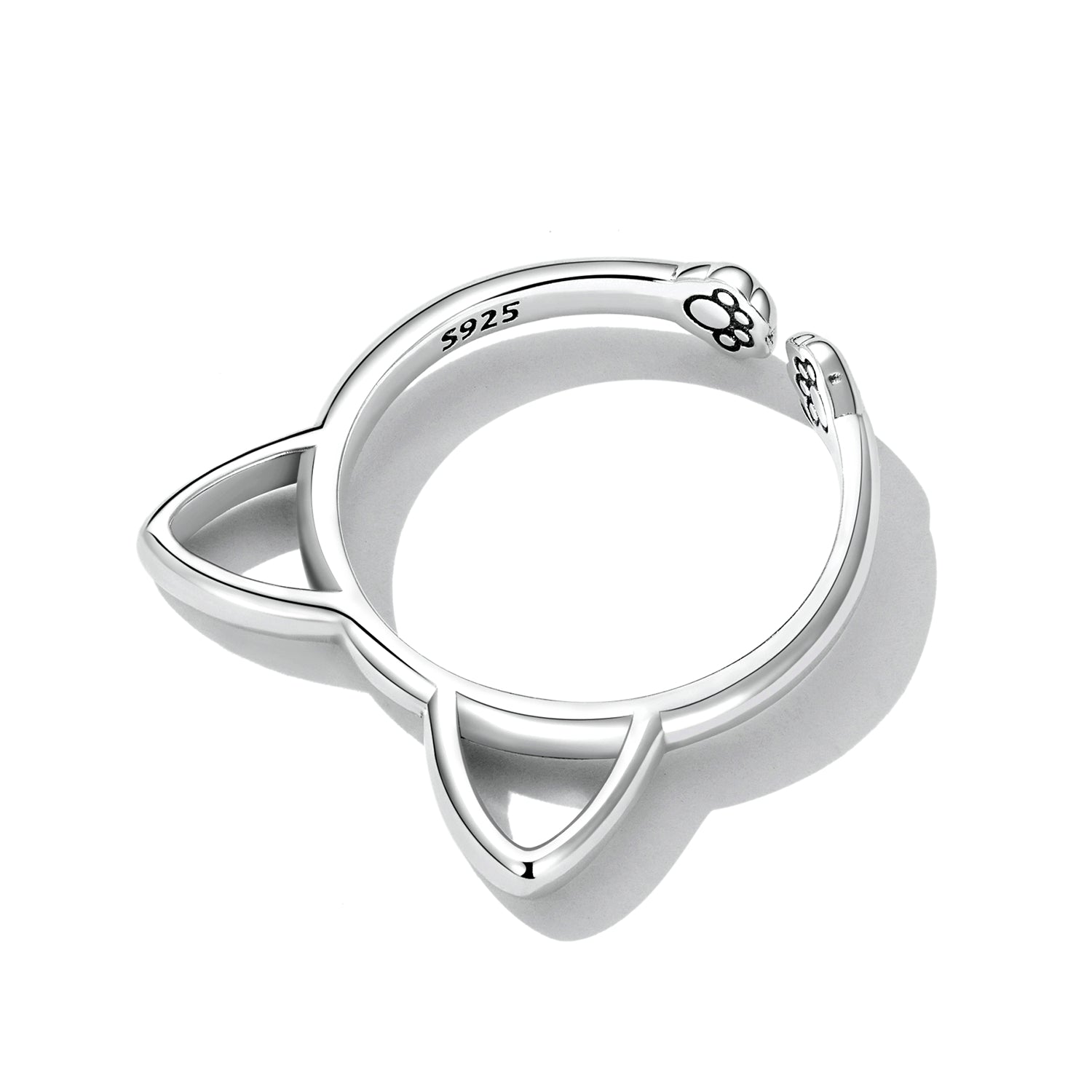 925 Sterling Silver Oxidized Paw Design Ring  DestGlow