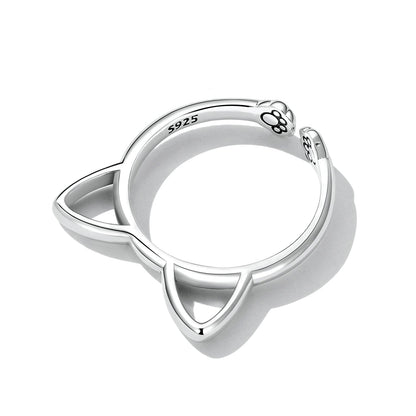 925 Sterling Silver Oxidized Paw Design Ring  DestGlow