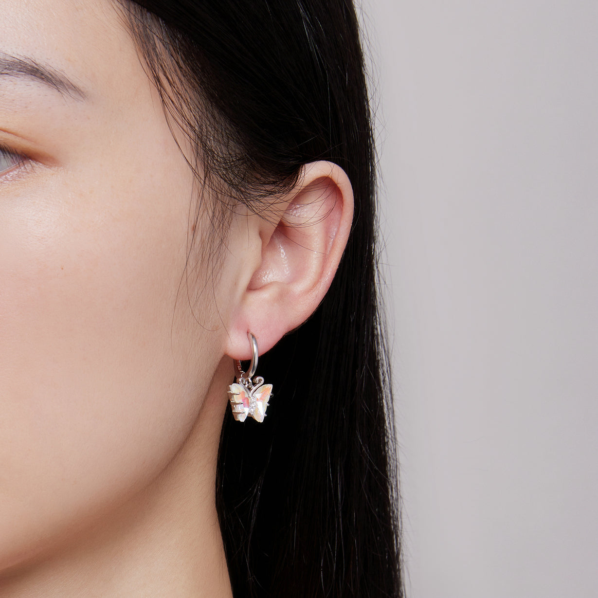 925 Sterling Silver Earrings with Resin, 23x13mm, Plated Platinum for Women  DestGlow