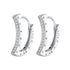 925 Sterling Silver Pave Setting CZ White Gold Plated Earrings for Women  DestGlow