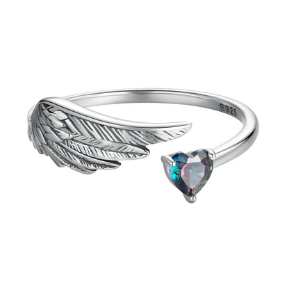 925 Sterling Silver Transparent Glass Ring for Women  DestGlow