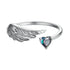 925 Sterling Silver Transparent Glass Ring for Women  DestGlow