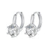 925 Sterling Silver Earrings with CZ and Platinum Plating, Size 13*7mm for Women  DestGlow
