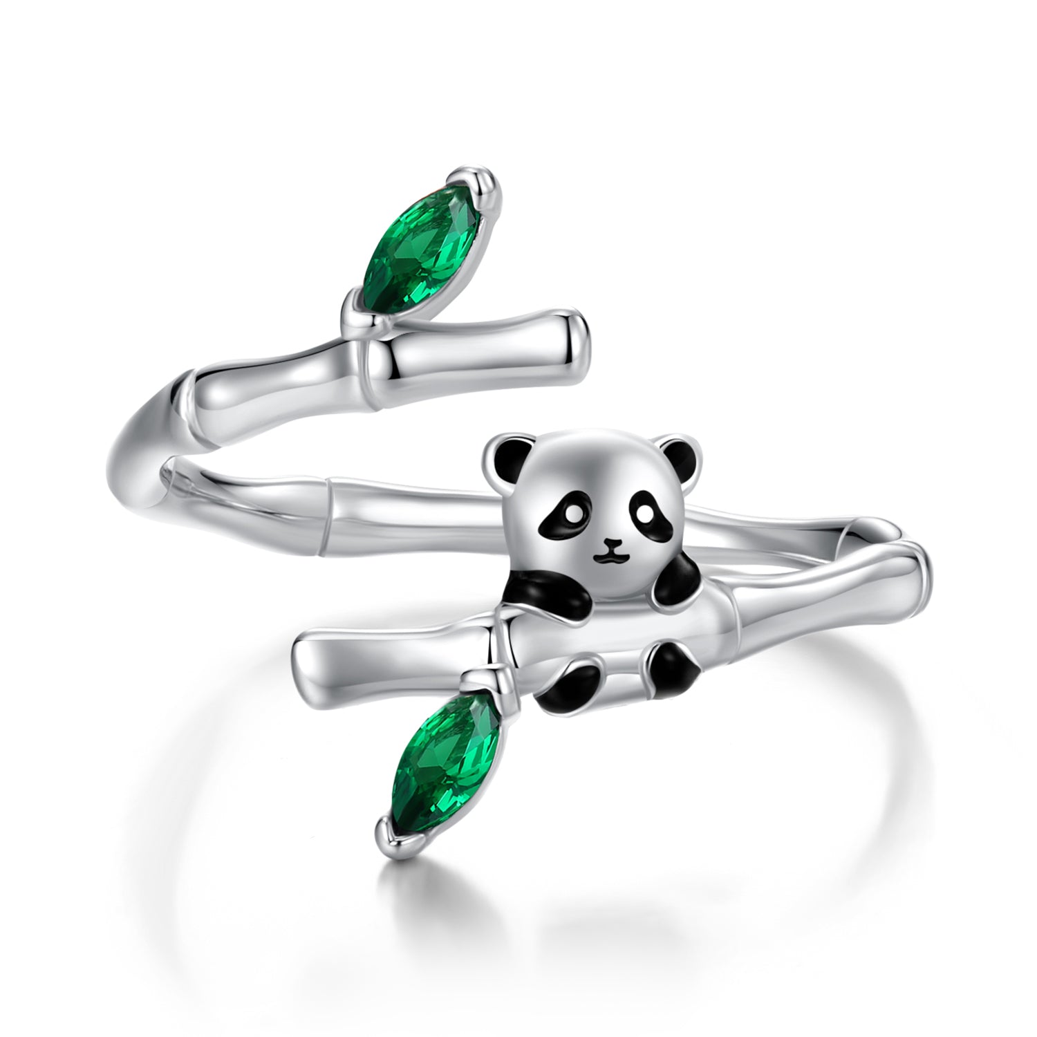 925 Sterling Silver Enamel White Gold Pave Set CZ Ring  DestGlow
