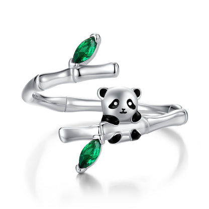 925 Sterling Silver Enamel White Gold Pave Set CZ Ring  DestGlow
