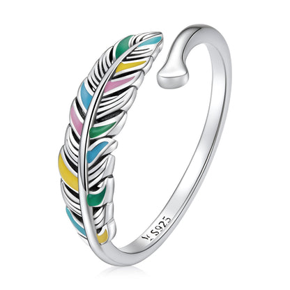 925 Sterling Silver Enamel Oxidized Ring for Women by Bids.com