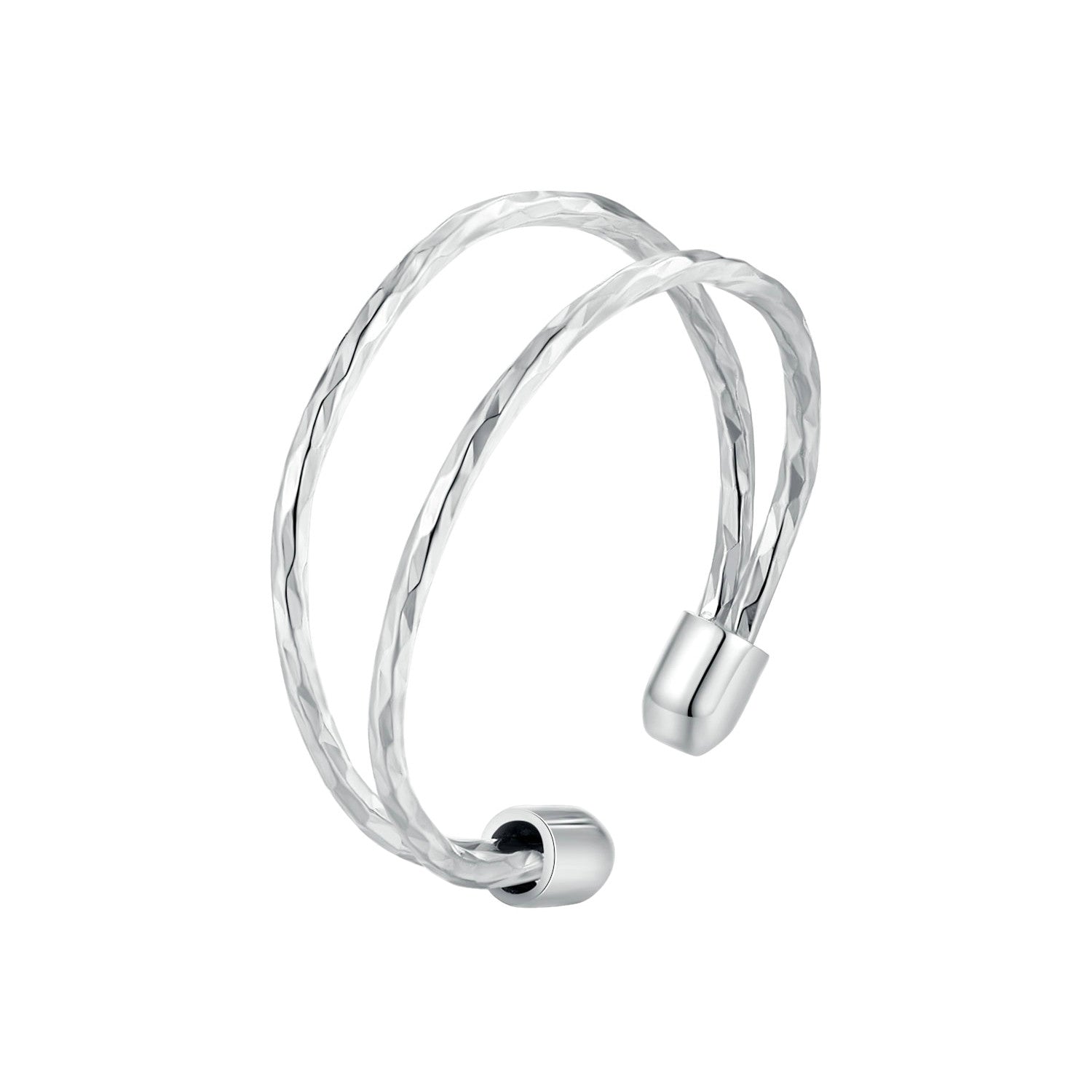 925 Sterling Silver &amp; White Gold Plated Ring for Women - Stylish Width 2.3-6.3mm  DestGlow