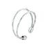 925 Sterling Silver & White Gold Plated Ring for Women - Stylish Width 2.3-6.3mm  DestGlow