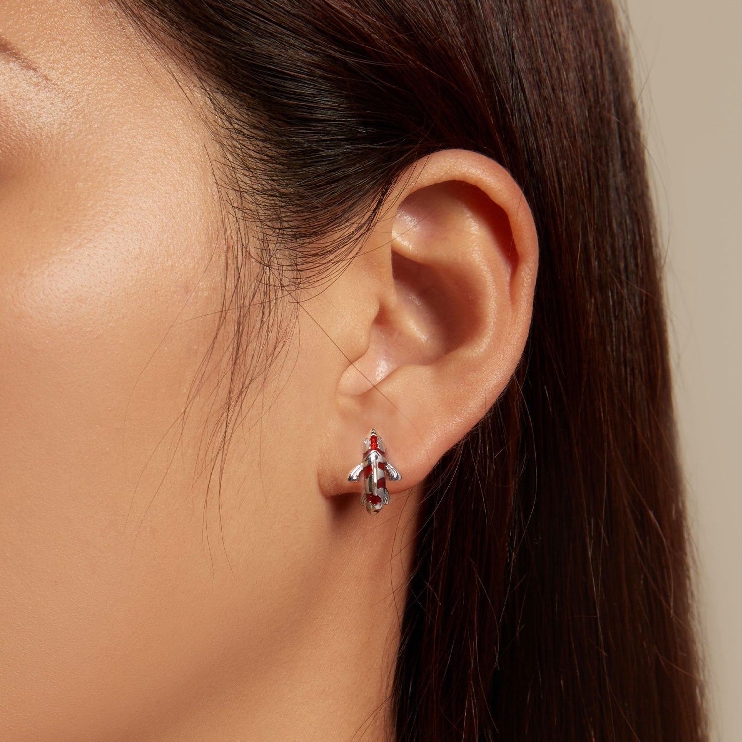 925 Sterling Silver Enamel and CZ Earrings with Platinum Plating for Women  DestGlow