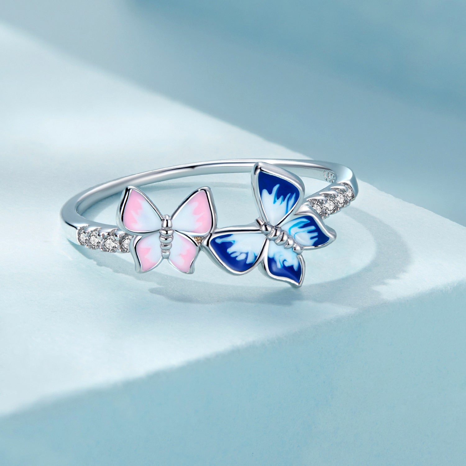 925 Sterling Silver Enamel Plated Ring Size 6 for Women by Bids.com