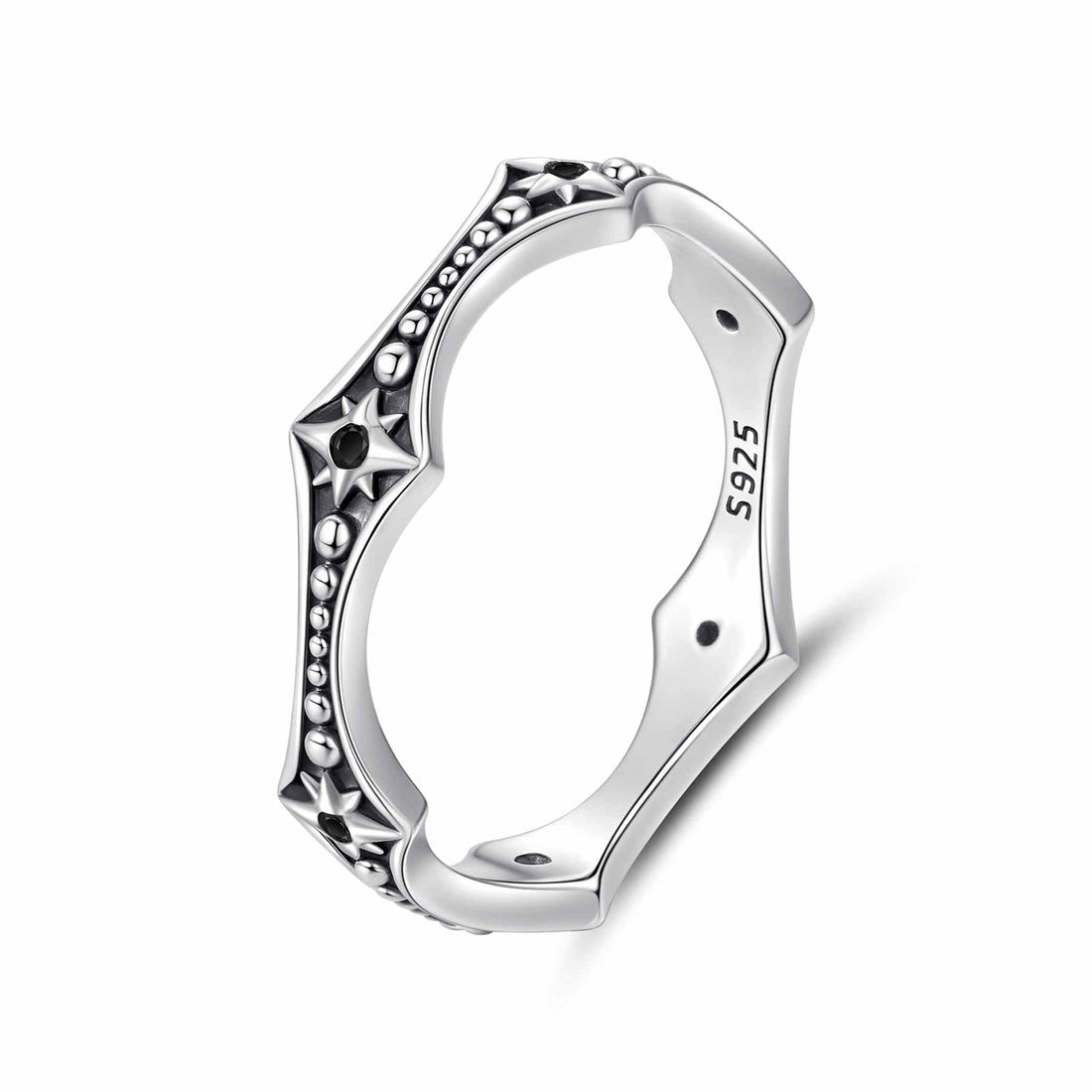 925 Sterling Silver Ring with Pavé Setting CZ, Size 6.0  DestGlow