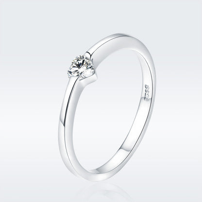 925 Sterling Silver Ring for Women Size 6.0 with Pavé Setting CZ  DestGlow