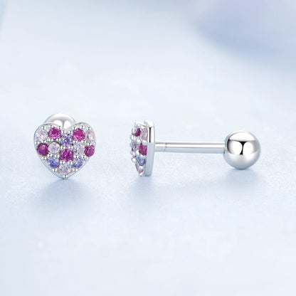 925 Sterling Silver Earrings with Pavé Setting CZ in White Gold for Women  DestGlow