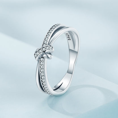 S925 Sterling Silver Oxidized Pavé Setting CZ Ring Size 6 for Women by Bids.com