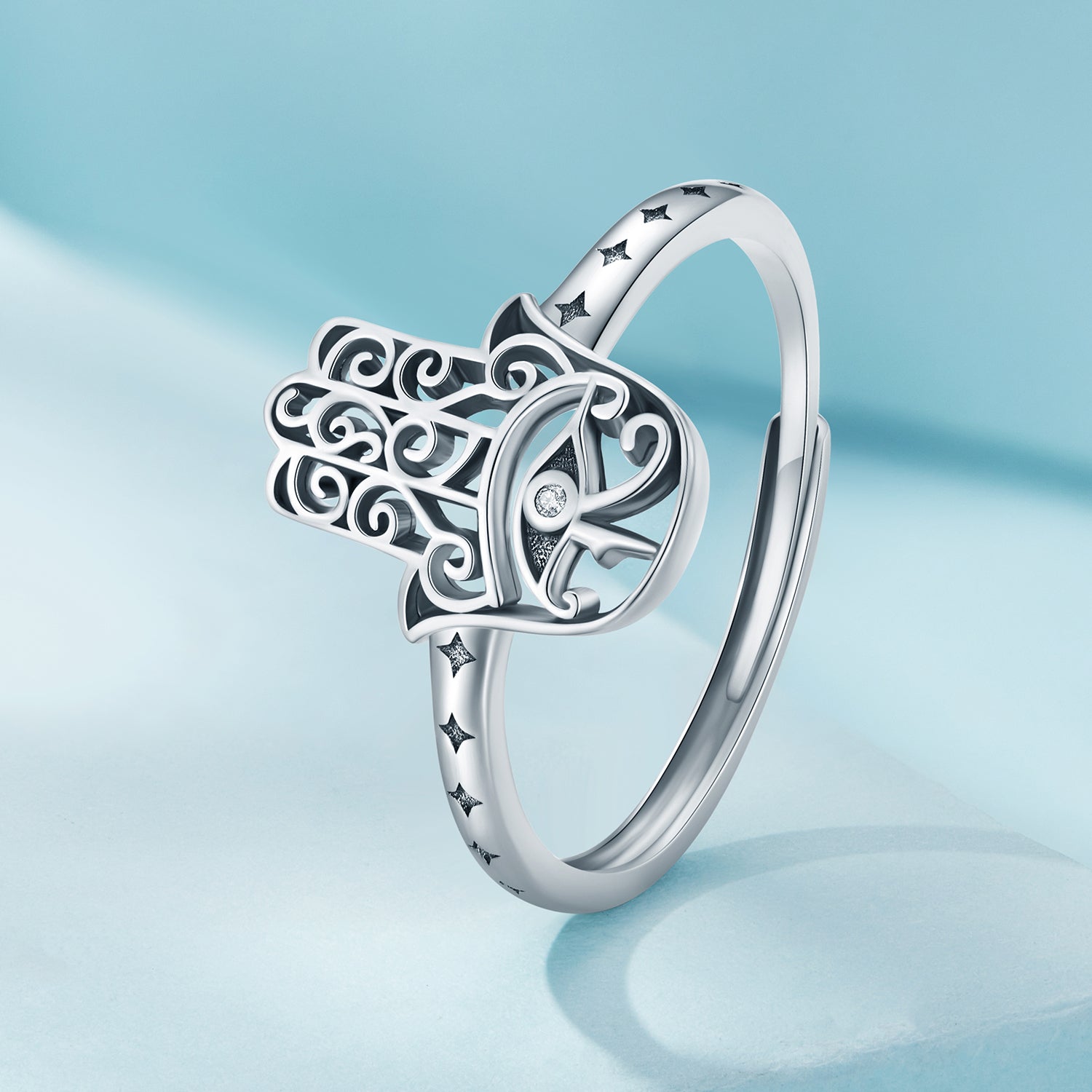 925 Sterling Silver 1.1mm Pavé Setting CZ Ring  DestGlow