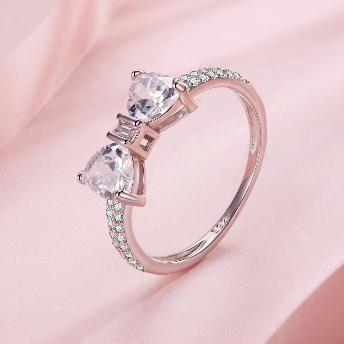 925 Sterling Silver White Gold Plated 1.2cm Pendant Ring Size 6 for Women  DestGlow