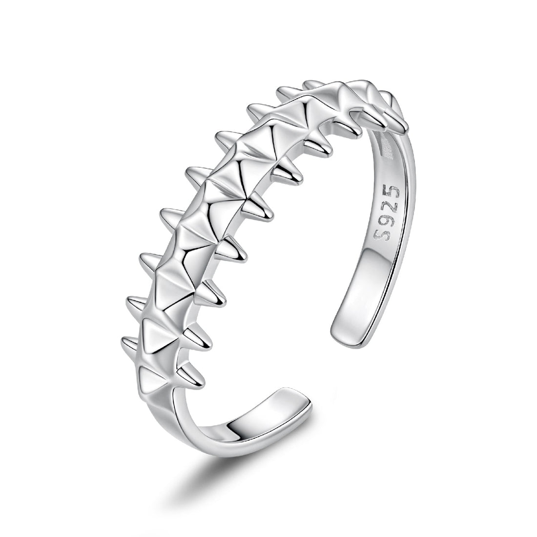 925 Sterling Silver + Plated White Gold 0.24cm Ring for Women  DestGlow