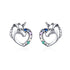 925 Sterling Silver Earrings with Oxidized Finish and Pavé Setting  DestGlow