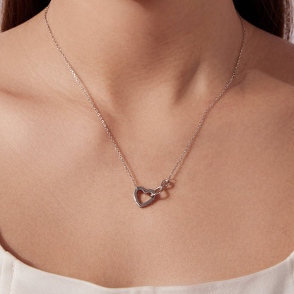 925 Sterling Silver Necklace with Pavé Setting CZ, 40+5cm, Plated White Gold, Women  DestGlow