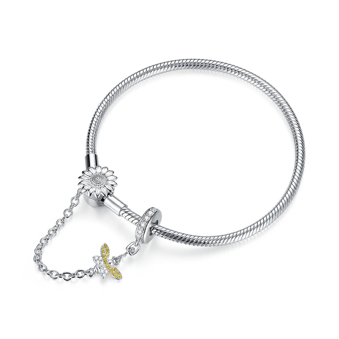 925 Sterling Silver Adjustable Length 17cm Bracelet for Women  DestGlow