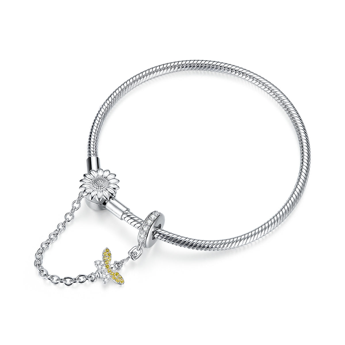 925 Sterling Silver Adjustable Length 17cm Bracelet for Women  DestGlow