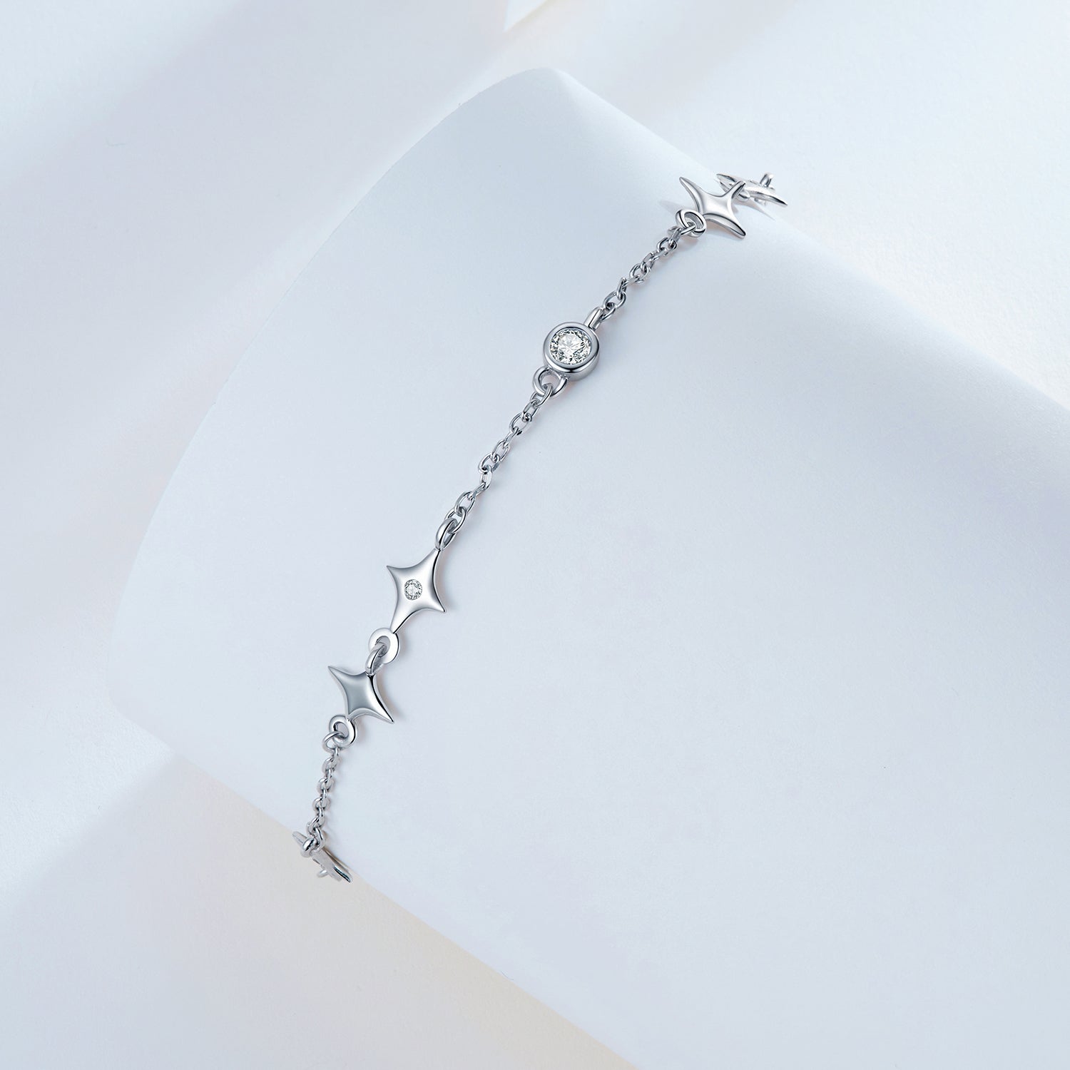 925 Sterling Silver 15+6cm Pavé Setting CZ Bracelet for Women  DestGlow