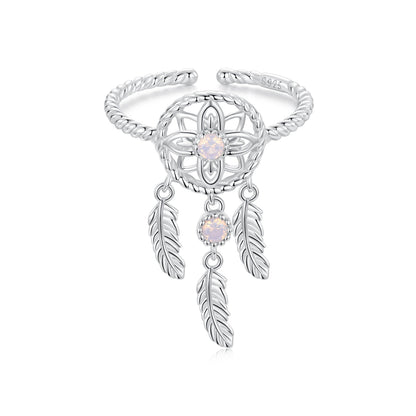 925 Sterling Silver Nano Opal Stone Ring for Women  DestGlow