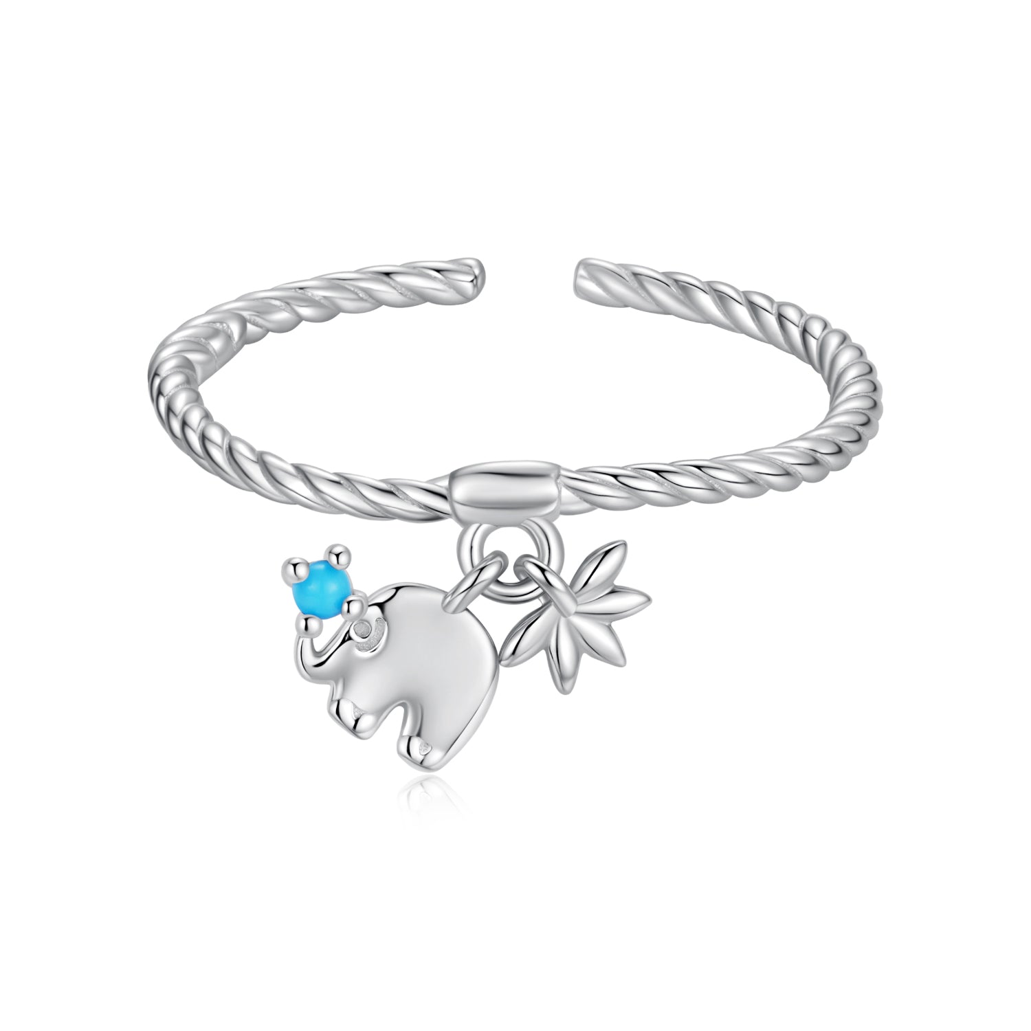 925 Sterling Silver Synthetic Turquoise Pendant 0.7x0.8cm for Women  DestGlow