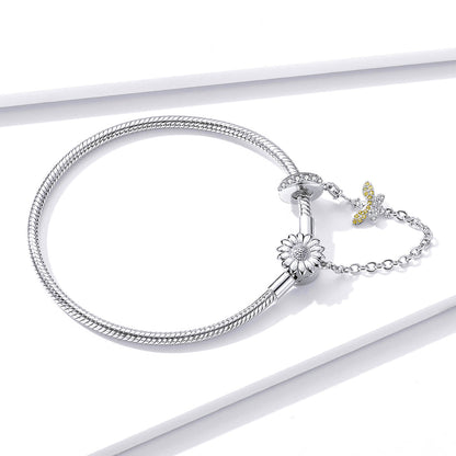 925 Sterling Silver Adjustable Length 17cm Bracelet for Women  DestGlow