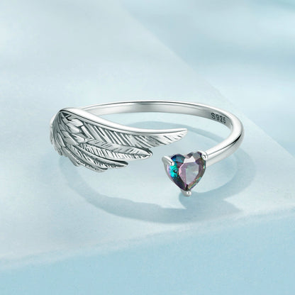 925 Sterling Silver Transparent Glass Ring for Women  DestGlow