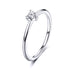 925 Sterling Silver Ring Size 6.0 with CZ and Platinum Plating for Women by Bids.com
