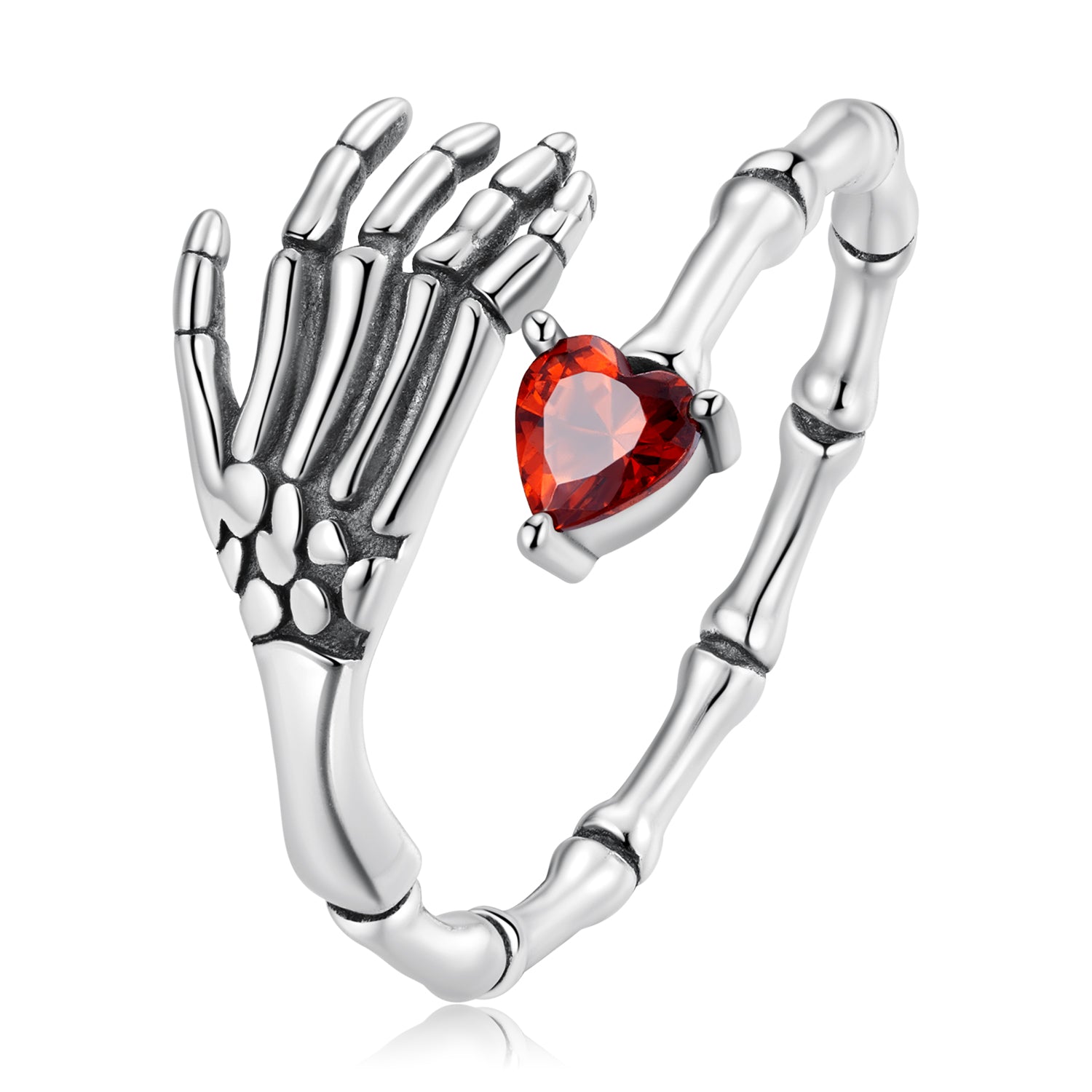 925 Sterling Silver Pavé Setting CZ Oxidized Ring by Bids.com