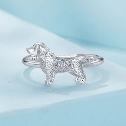 925 Sterling Silver Dog Ring 1.7mm for Women  DestGlow
