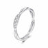 925 Sterling Silver Moissanite Ring with 0.15-0.2cm Gems for Women - Size 6  DestGlow